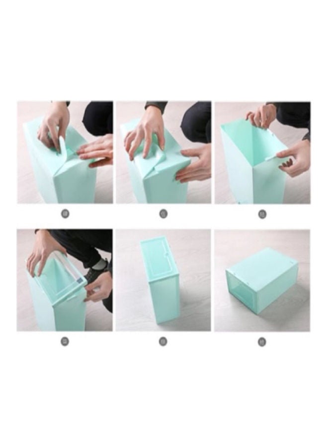 1Pc Multifunction Unisex Transparent Shoes Storage Box with Cover white 42*42*42cm - Image 2