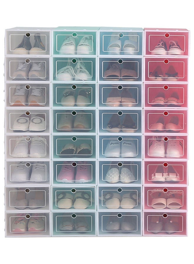 1Pc Multifunction Unisex Transparent Shoes Storage Box with Cover white 42*42*42cm - Image 5
