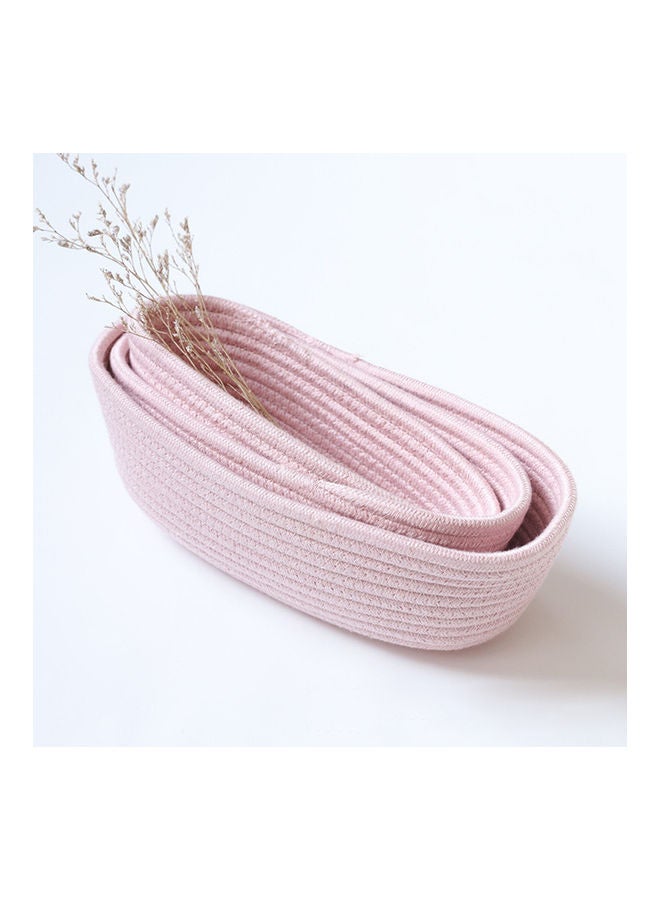 Tabletop Ship Type Cotton Thread Storage Basket for Cosmetics Organize Beige 26*26*26cm - Image 3