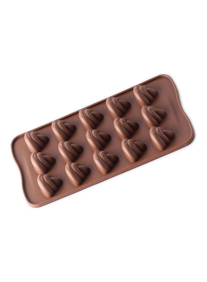 Silicone Mold for DIY Chocolate Candy Fondant Cake Baking Brown 20*20*20cm  - Image 1