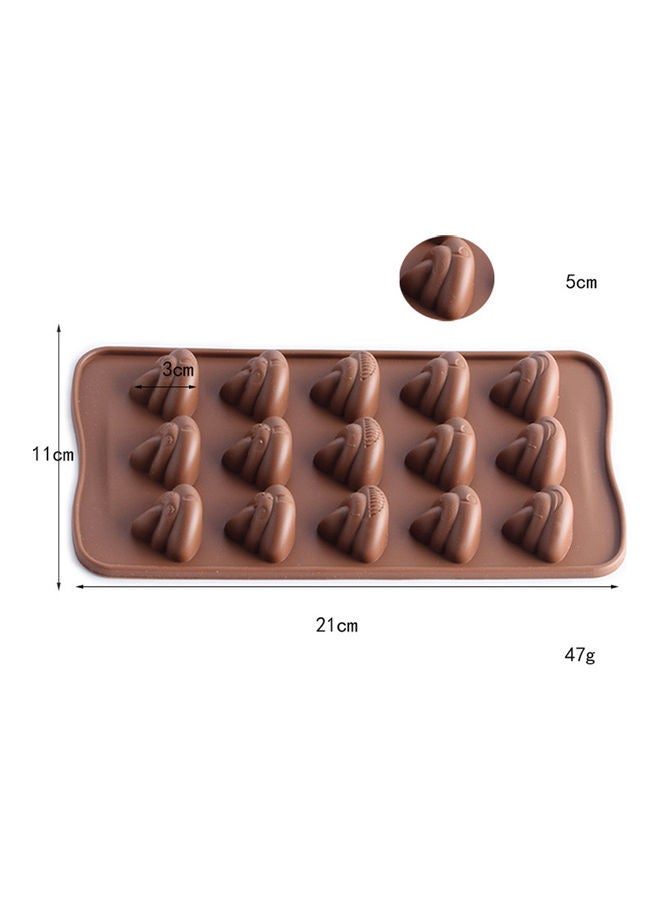 Silicone Mold for DIY Chocolate Candy Fondant Cake Baking Brown 20*20*20cm  - Image 2