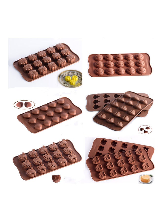 Silicone Mold for DIY Chocolate Candy Fondant Cake Baking Brown 20*20*20cm  - Image 5