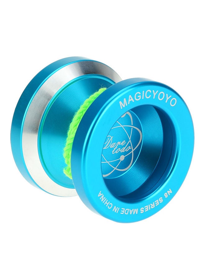 Magic Yoyo - Professional Magic Yoyo N8 Aluminum Alloy Metal Yoyo 8 Ball KK Bearing with Spinning String for Kids Blue 9 x 6.2cm - Image 1