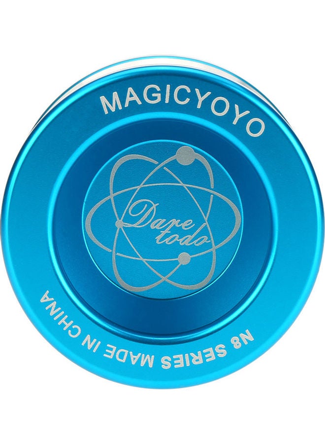 Magic Yoyo - Professional Magic Yoyo N8 Aluminum Alloy Metal Yoyo 8 Ball KK Bearing with Spinning String for Kids Blue 9 x 6.2cm - Image 1