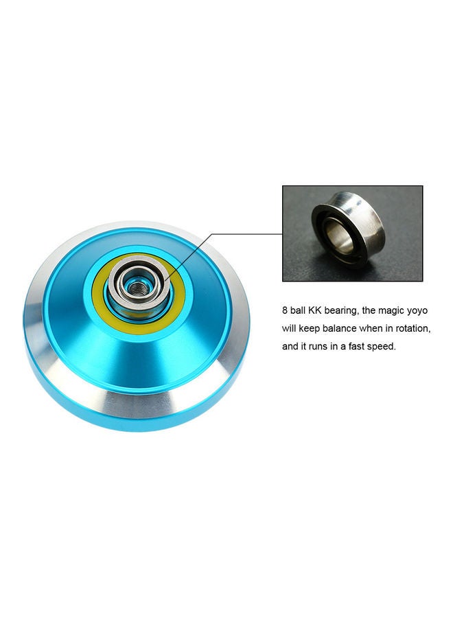 Magic Yoyo - Professional Magic Yoyo N8 Aluminum Alloy Metal Yoyo 8 Ball KK Bearing with Spinning String for Kids Blue 9 x 6.2cm - Image 1