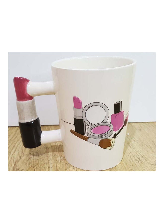 Cute 3D Animal Handle Ceramic Mug with Large Capacity for Milk Tea Coffee Cup Volume:301-400ml Style:Lipstick multicolor 15*15*15cm - Image 1