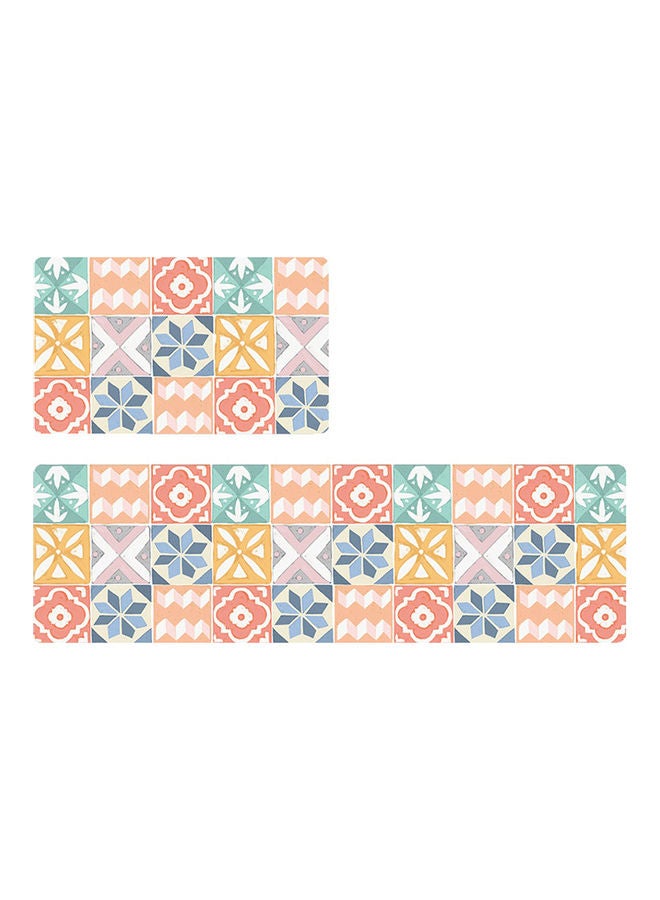 Rectangle Waterproof Non-Slip PU Floor Mat for Home Entrance Kitchen Rococo 75*75*75cm - Image 2