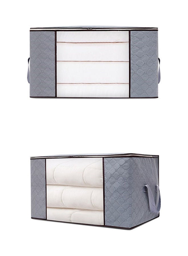 Large Clothes Storage Box with Cap Moistureproof Non-woven Bag Quilt Luggage Sundries Organizer gray 28*28*28cm  - Image 4