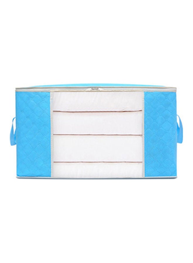 Large Clothes Storage Box with Cap Moistureproof Non-woven Bag Quilt Luggage Sundries Organizer sky blue 28*28*28cm - Image 1