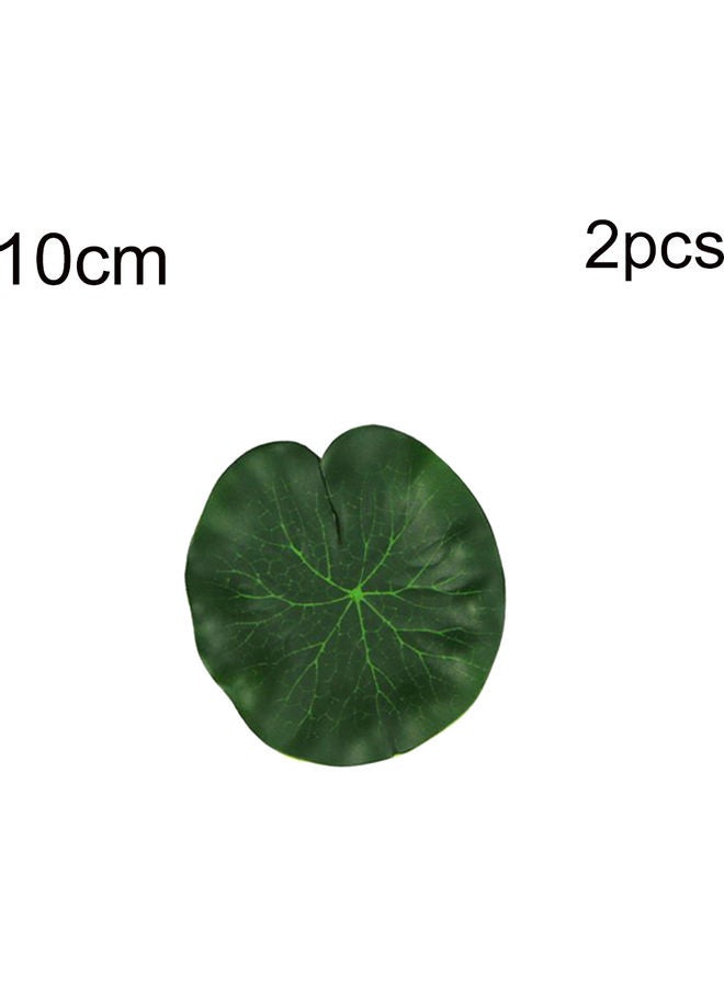 2-Piece Artificial Floating Lotus Leaves Green 20 x 10 x 20cm 