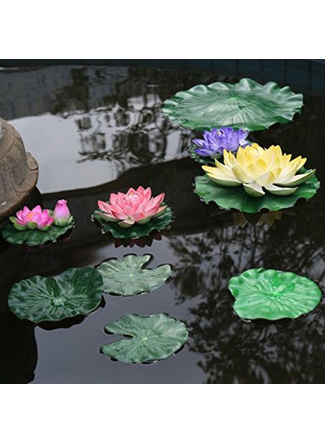 2-Piece Artificial Floating Lotus Leaves Green 15cm  - Image 2
