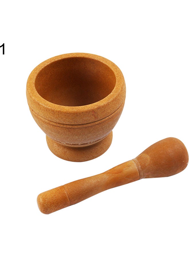 وعاء طحن و هرس منزلي نمط الخشب - Image 4