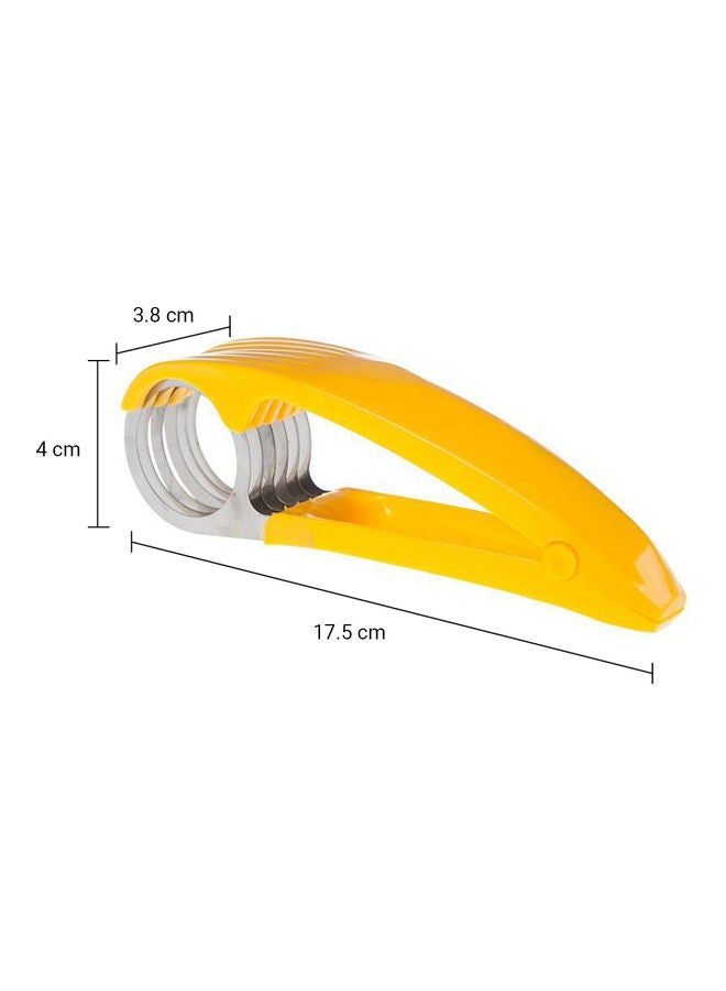 Generic - Banana Slicer Stainless Steel Fruit Salad Cutter Kitchen Tools for Cucumber Sausage Banana Yellow 18*4.5*4.5cm - Image 1