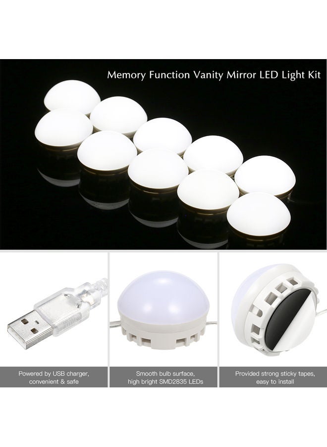 Tomshine - LED Vanity Mirror Light Kit White 25.00*3.40*17.50cm - Image 1