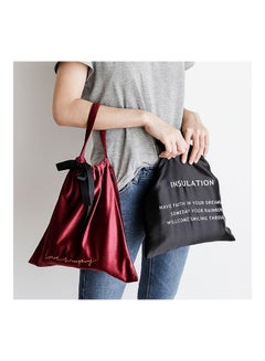 Portable Thermal Insulated Lunch Bag for Outdoor Office Storage Jujube red 24*24*24cm