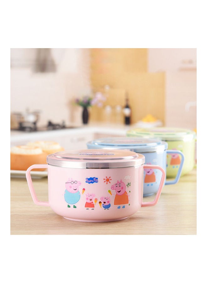 Generic - Cartoon Stainless Steel Insulated Bowl with Dual Handle for Kids Tableware multicolor 12*12*12cm - Image 1