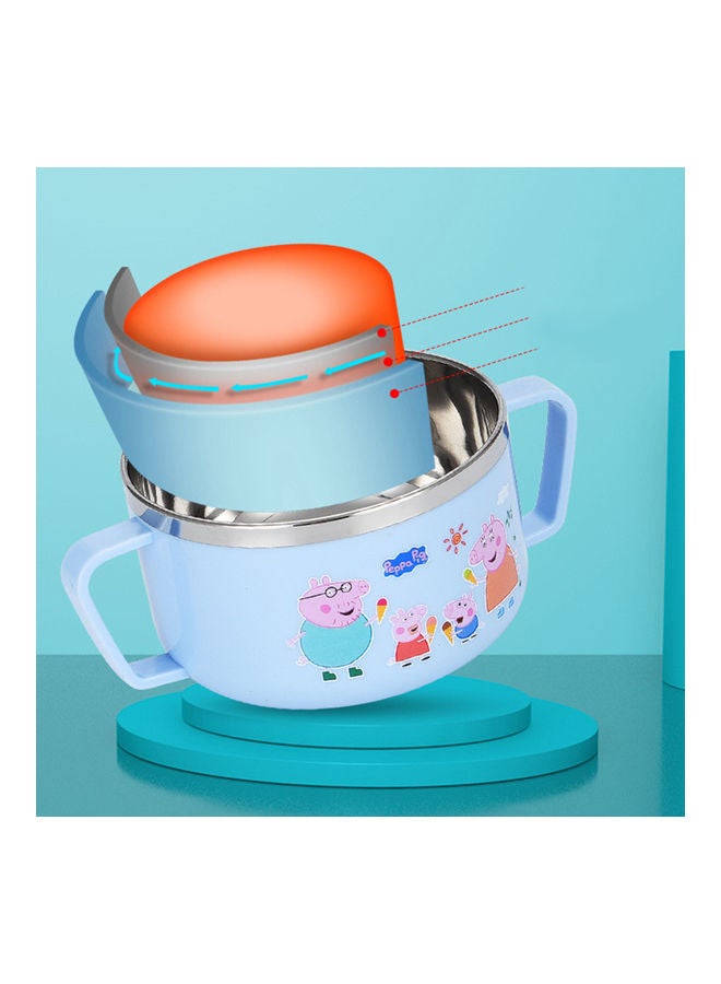 Generic - Cartoon Stainless Steel Insulated Bowl with Dual Handle for Kids Tableware multicolor 12*12*12cm - Image 1