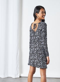 BRAVE SOUL Floral Print Round Neck Dresses Black/White  - Image 4