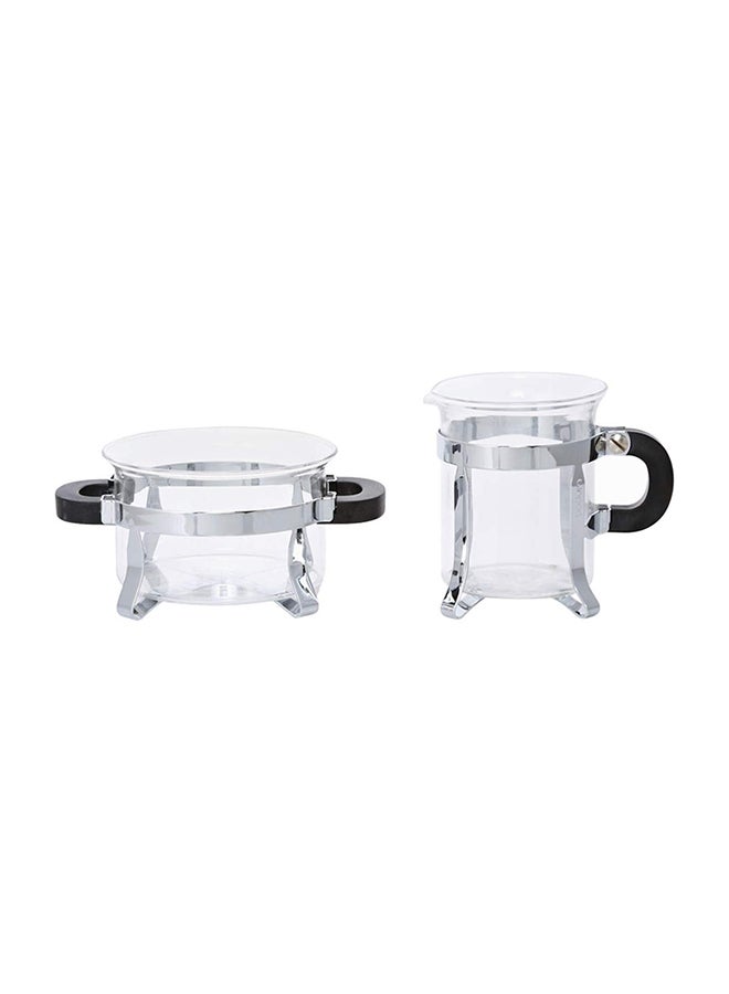 bodum 2-Piece Classic Sugar And Creamer Set Black/Clear - Image 1