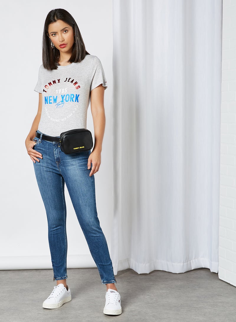 TOMMY JEANS Nora Skiny Fit Ankle Zip Jeans Harlow Dark Blue Star - Image 3