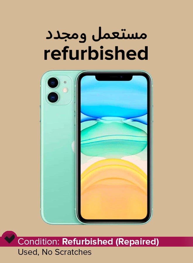 أبل تم تجديده - هاتف iPhone 11 مزود ببرنامج Facetime باللون الأخضر وذاكرة قراءة فقط سعة 64 جيجابايت ويدعم تقنية 4G LTE  - Image 1