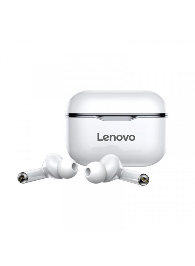 Lenovo Wireless Bluetooth Earphone With 3300mAh Power Bank White/Silver - Image 2