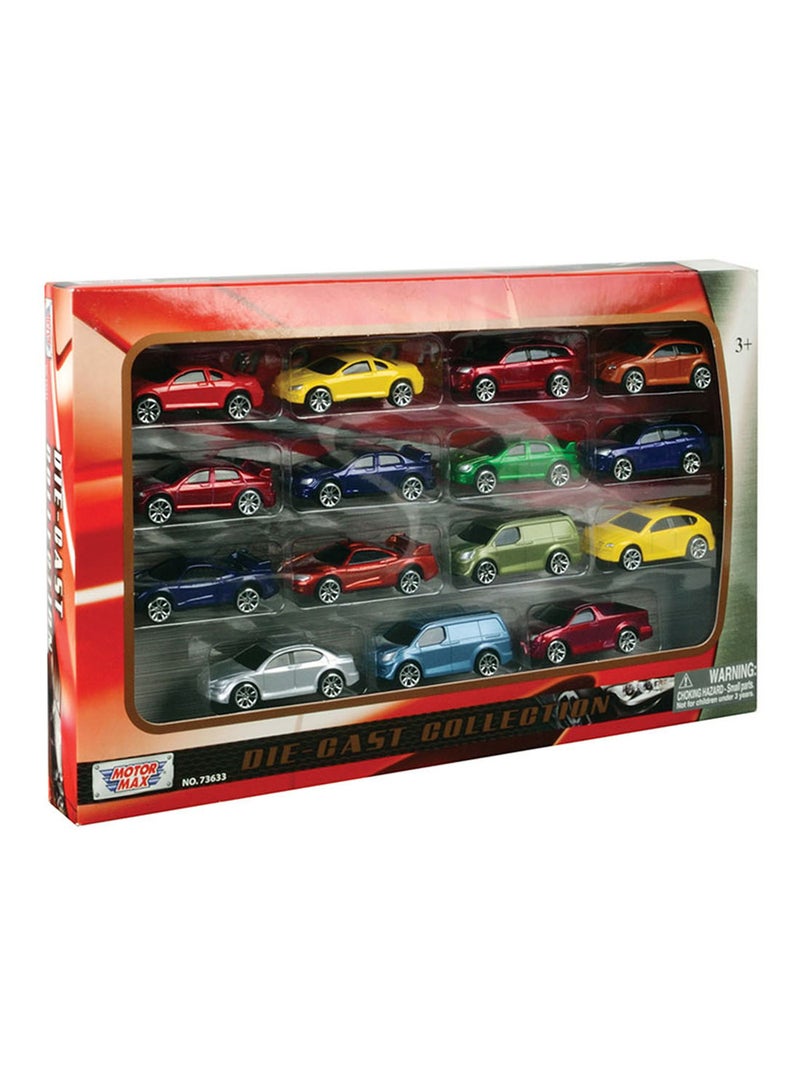 MOTORMAX 15-piece Die Cast Vehicle Set - Image 1