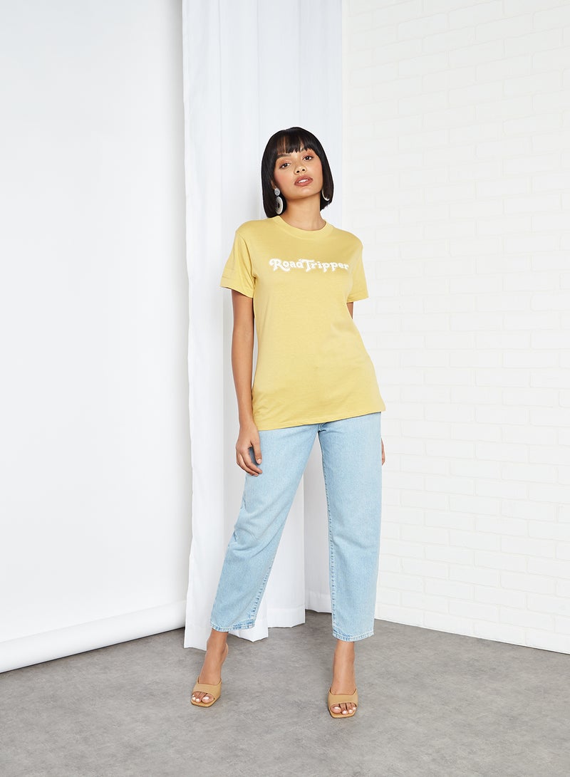 Cotton On - Printed T-Shirt Yellow - Image 1