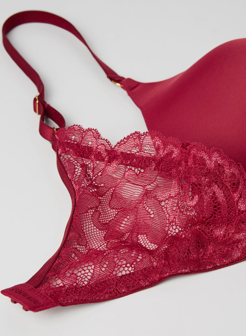 Amante - Festive Aura Wirefree T-Shirt Bra Mulberry - Image 1