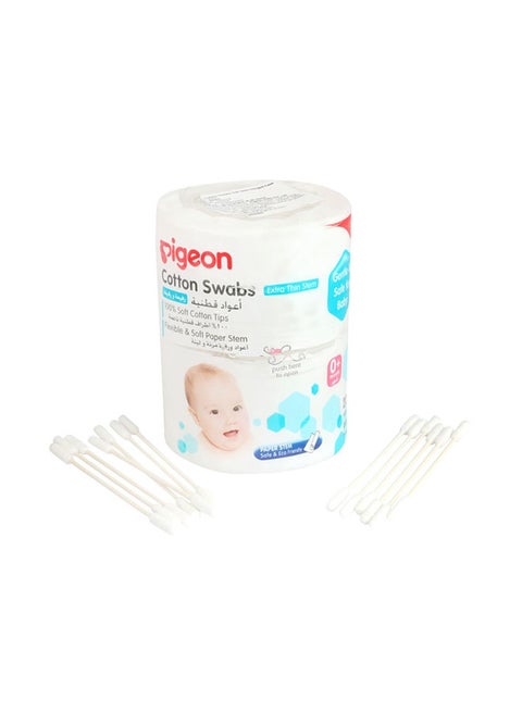 Extra Thin Stem Cotton Swabs-200 piece, 0+ M - Assorted