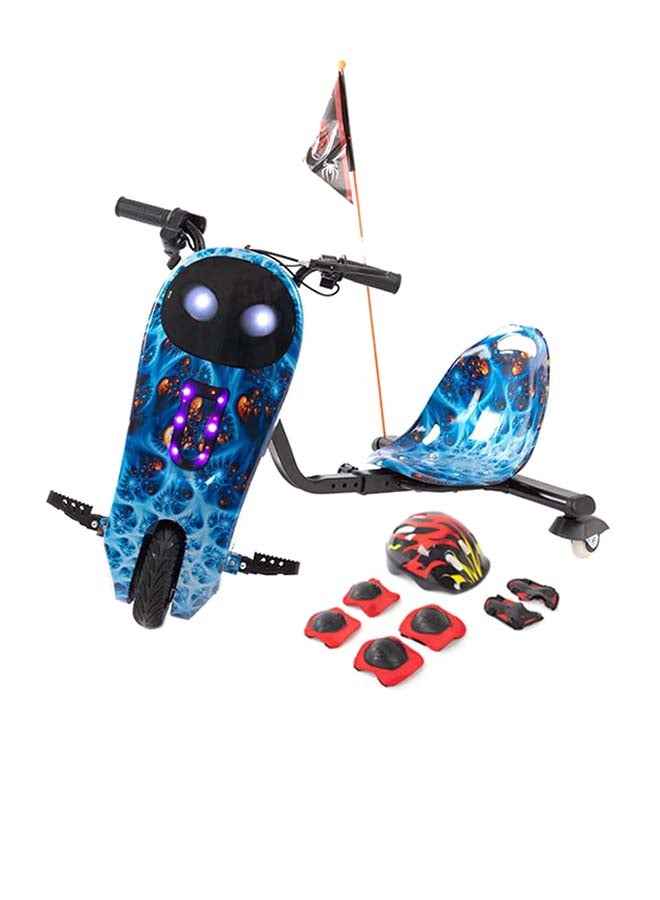 Electric Drift Scooter With Accessories Blue 94x64x60cm - Image 1