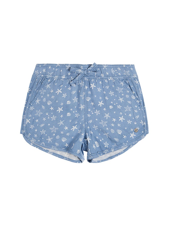 SMYK - Star Print Regular Fit Shorts Blue - Image 1