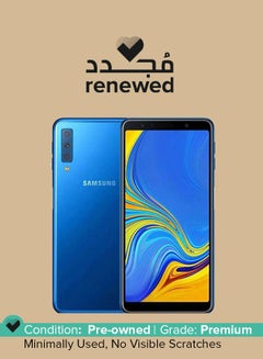 Renewed - Galaxy A7 (2018) Dual SIM Blue 4GB RAM 128GB 4G LTE