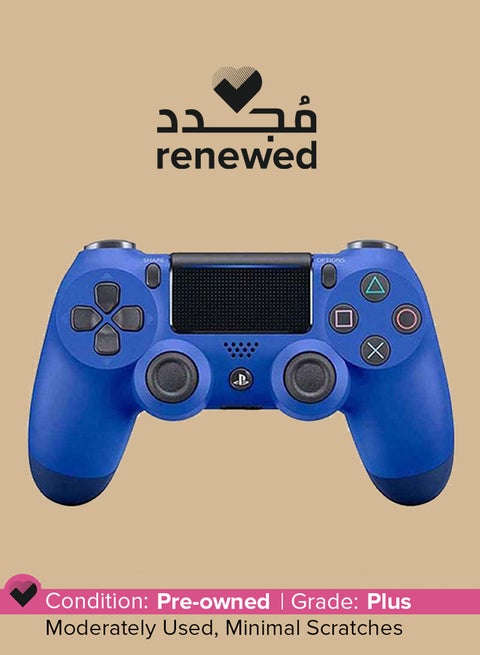 Renewed - DualShock 4 Wireless Controller For PlayStation 4 - Wave Blue