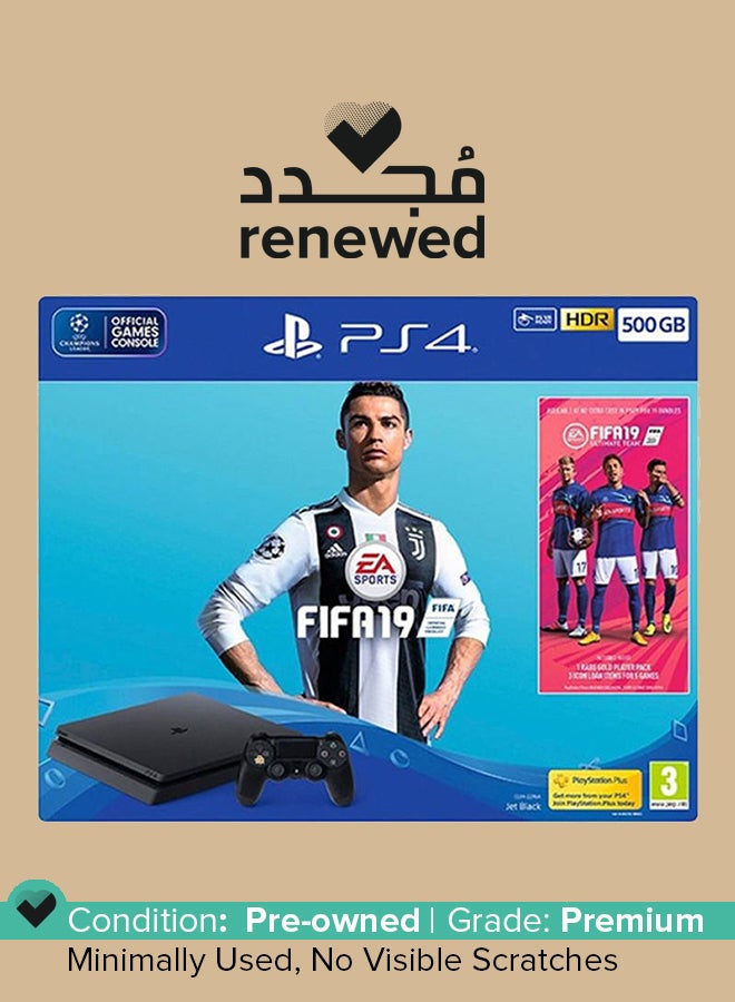 Sony Renewed - PlayStation 4 Slim 500GB Console With FIFA 19 - Image 1