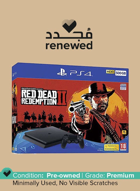 Renewed - PlayStation 4 500GB Gaming Console With Red Dead Redemption 2