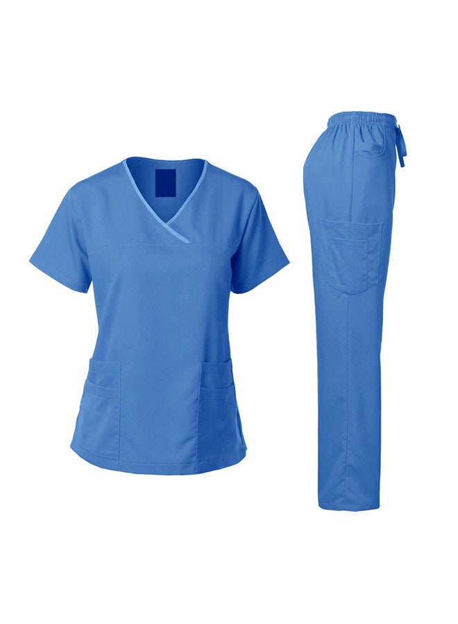 Veronica 2-Piece Uniform T-Shirt With Pants Blue - Image 1