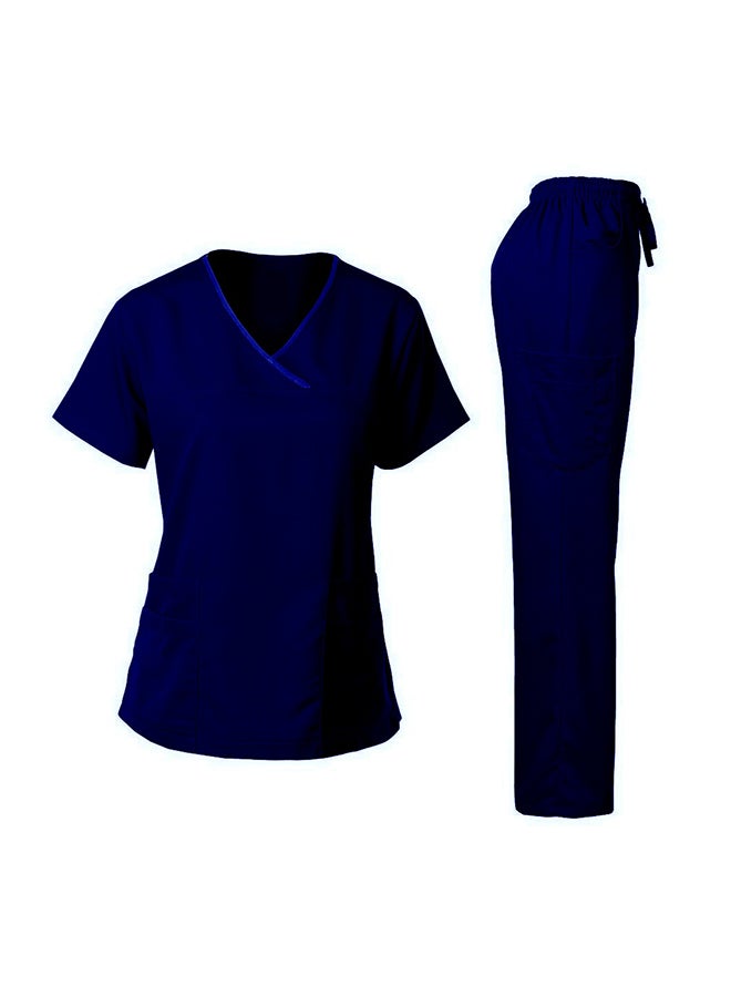 Veronica - 2-Piece Uniform T-Shirt With Pants Navy Blue - Image 1
