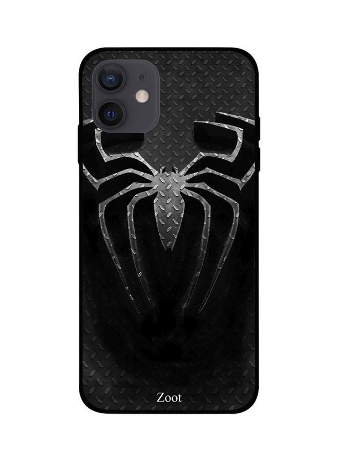 Zoot Spiderman Logo Printed Case Cover -for Apple iPhone 12 mini Grey/Black Grey/Black - Image 1