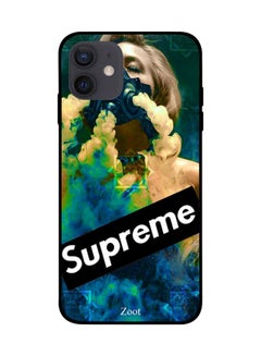 Supreme Printed Case Cover -for Apple iPhone 12 mini Black/Beige/Blue Black/Beige/Blue