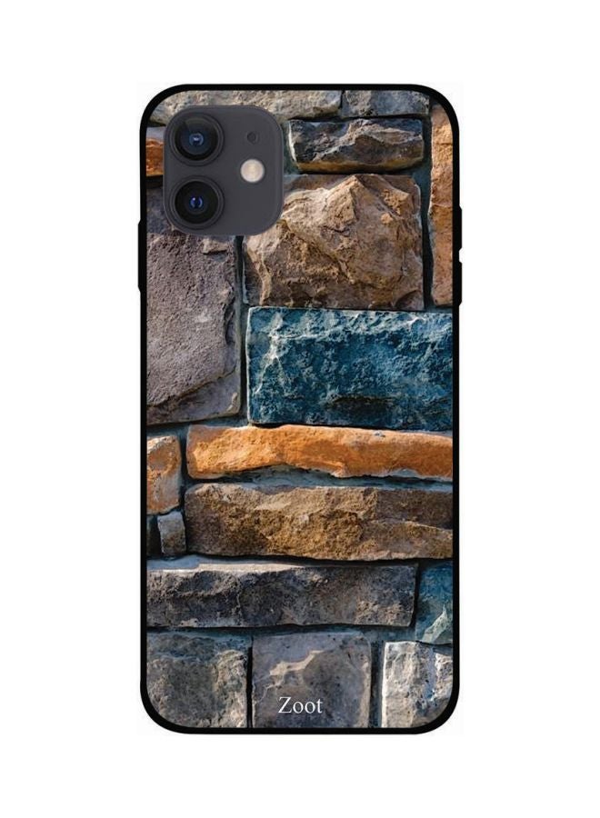 Zoot Wall Printed Case Cover -for Apple iPhone 12 mini Grey/Brown/Blue Grey/Brown/Blue - Image 1