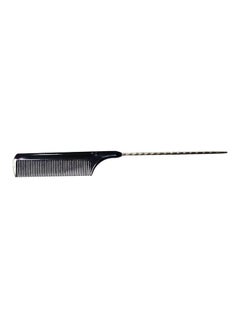 Generic Pin Tail Hair Comb Black/Silver 21cm 
