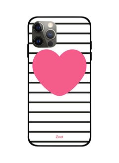 Zoot Heart Printed Case Cover -for Apple iPhone 12 Pro Max Pink/White/Black Pink/White/Black  - Image 1