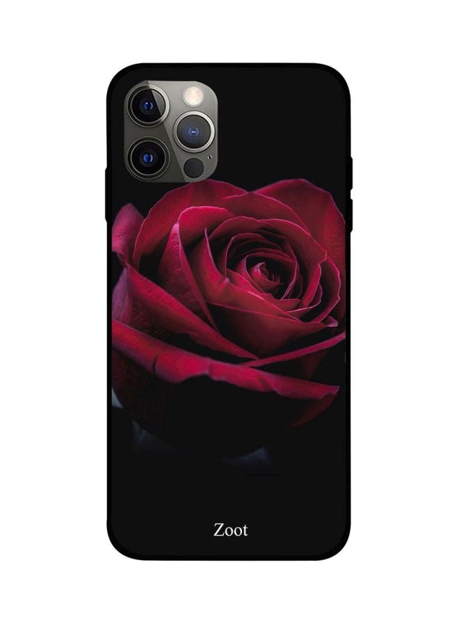 Zoot Rose Printed Case Cover -for Apple iPhone 12 Pro Red/Black Red/Black - Image 1