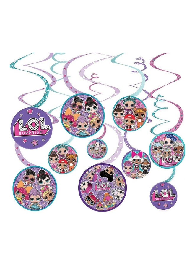Amscan Lol Surprise Swirl Decoration, 12Pcs - Image 1