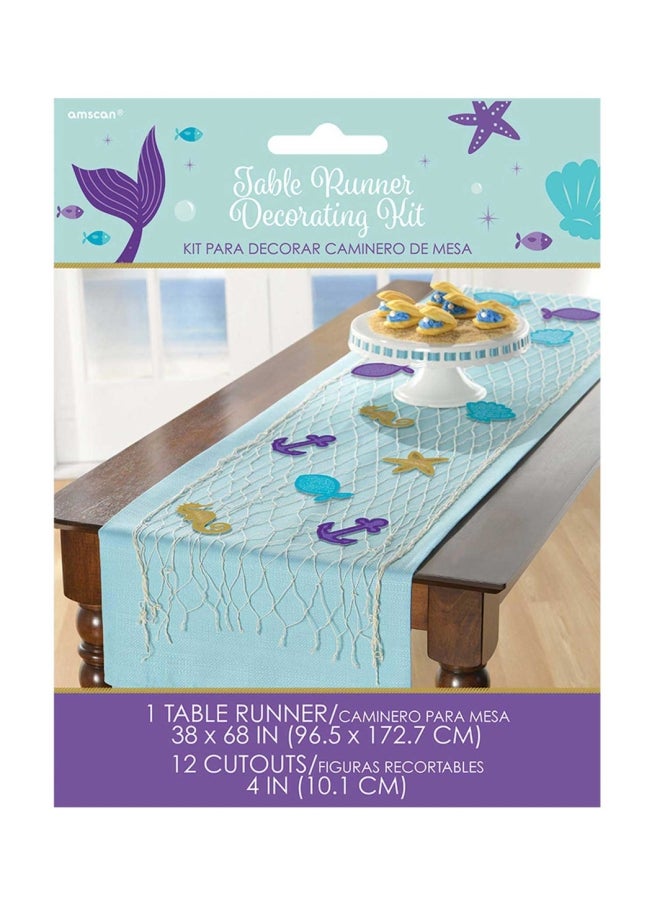 Amscan Mermaid Wishes Fishnet Table Runner - Image 1