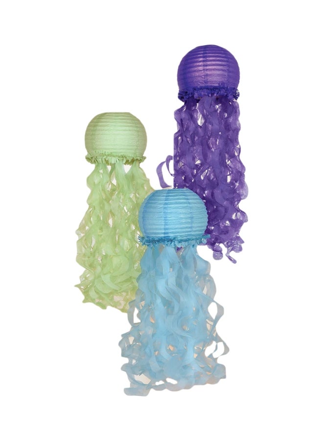 Amscan Mermaid Wishes Jellyfish Lanterns 3Pcs - Image 1