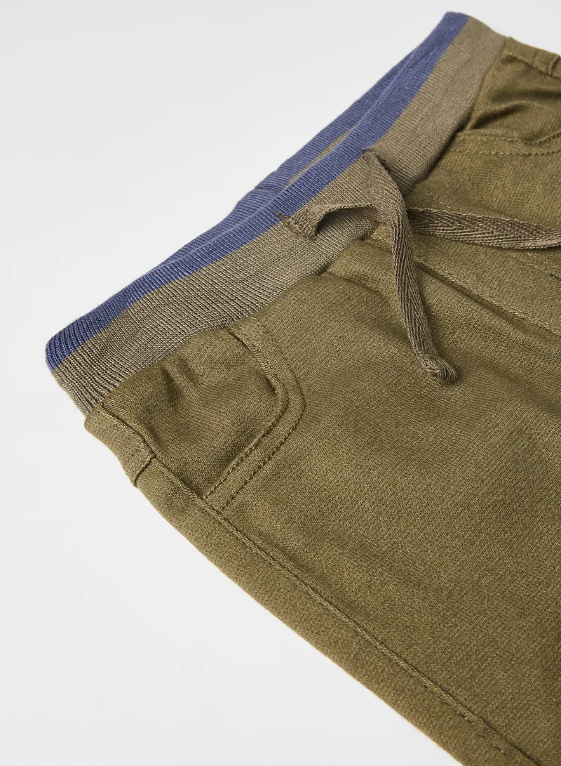 Babybol Super Cool Explorer Print T-Shirt And Pant Set Navy Blue/Olive Green