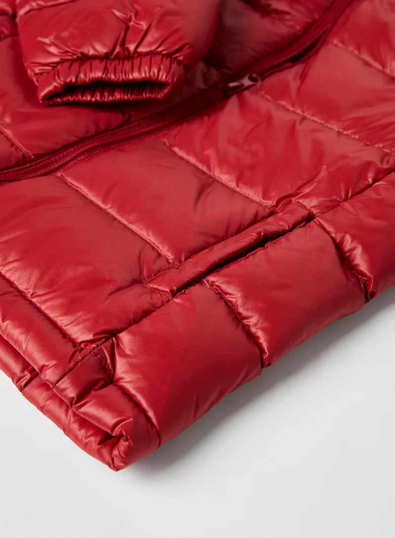 Babybol Baby Boys Quilted Jacket Red