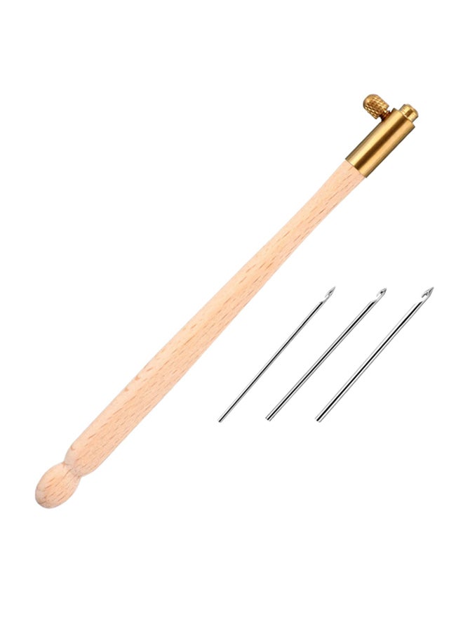 PANAX MART Crochet Embroidery Beading Hoop Sewing Tool Set Beige 11 x 0.5cm  - Image 1